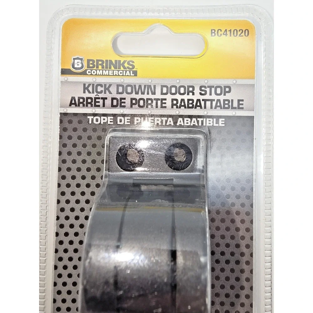 Brinks Matte Black Commercial Kick Down Door Stop Easy Install BC41020 NIP
